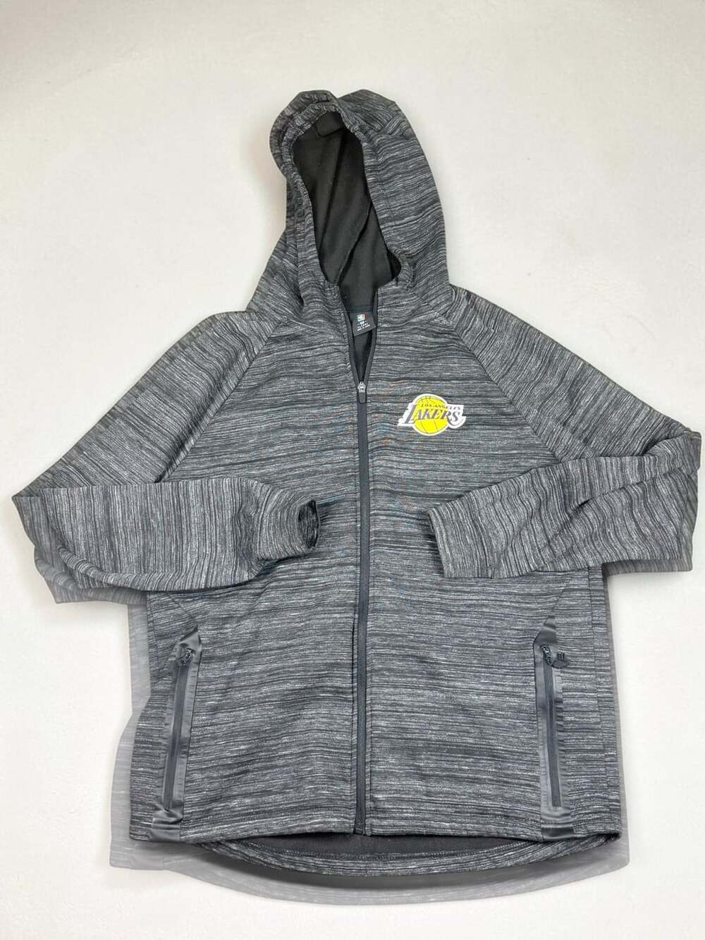 NBA Los Angeles Lakers Full Zip Hoodie XL Gray Heather Fleece Jacket